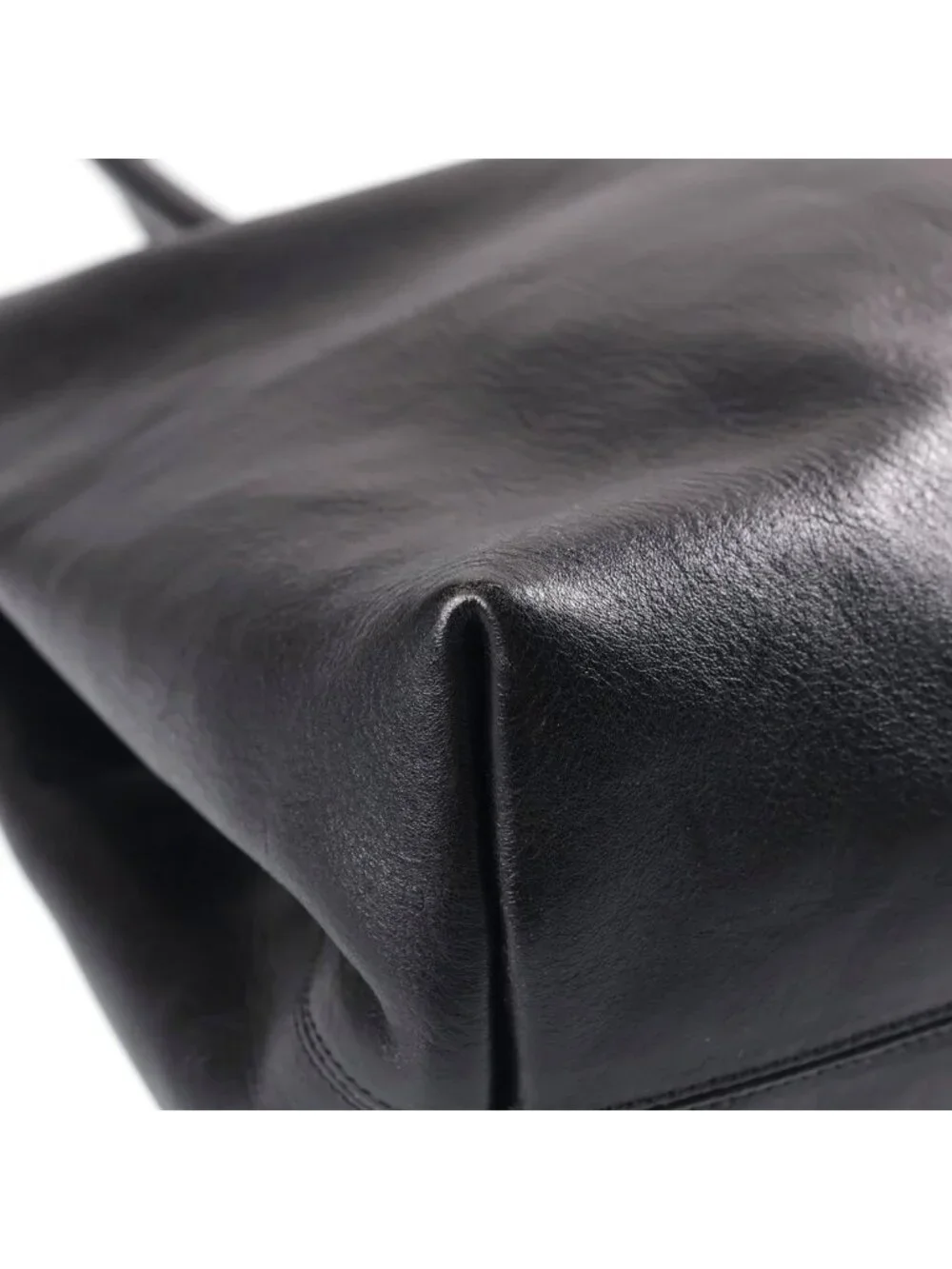 Chrome Hearts Snp BS Fluer Patch Tote Double Snap BS Flare Leather Black